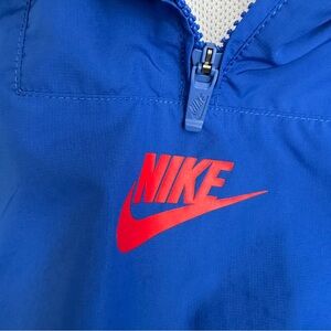 Nike Blue and White Standard Fit Jacket